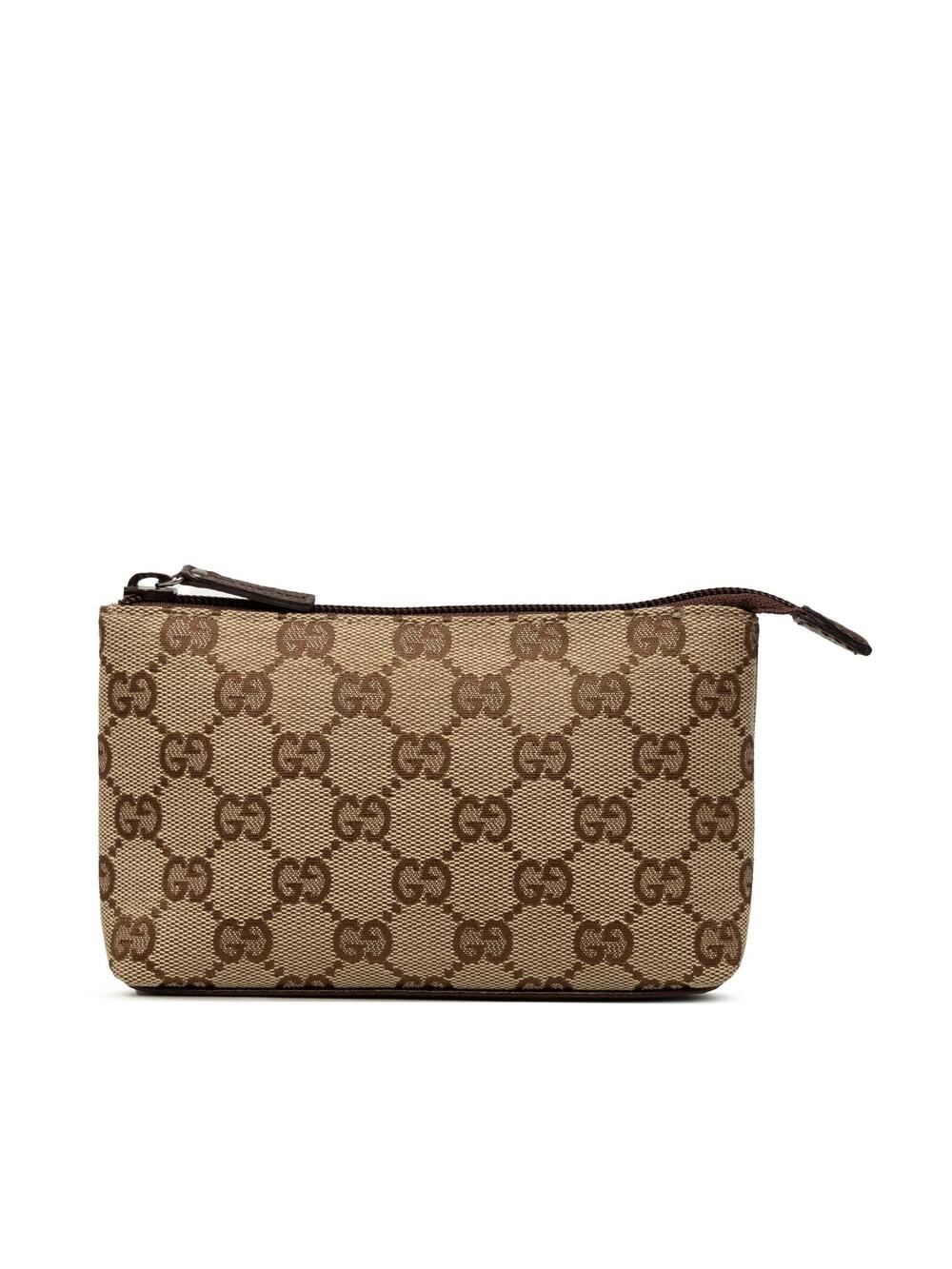 Gucci Gg Canvas Pouch Pre-Loved Beige #359970G36B